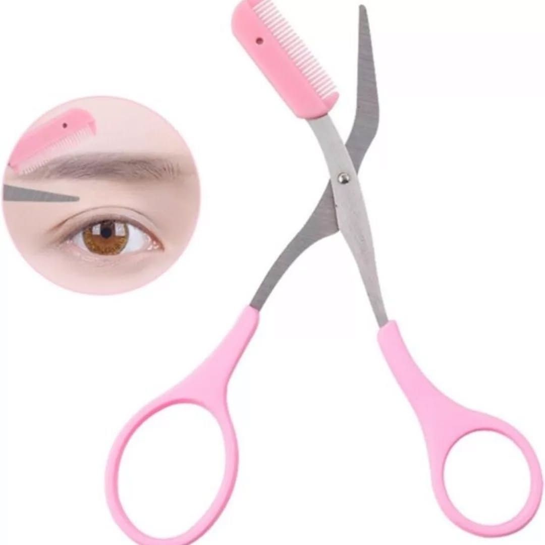 Eyebrow Scissors with Comb, Stainless Steel Makeup Clippers